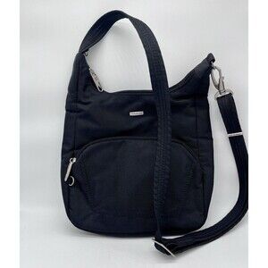 Travelon Anti-Theft Black Classic Messenger Crossbody Shoulder Purse Bag Travel